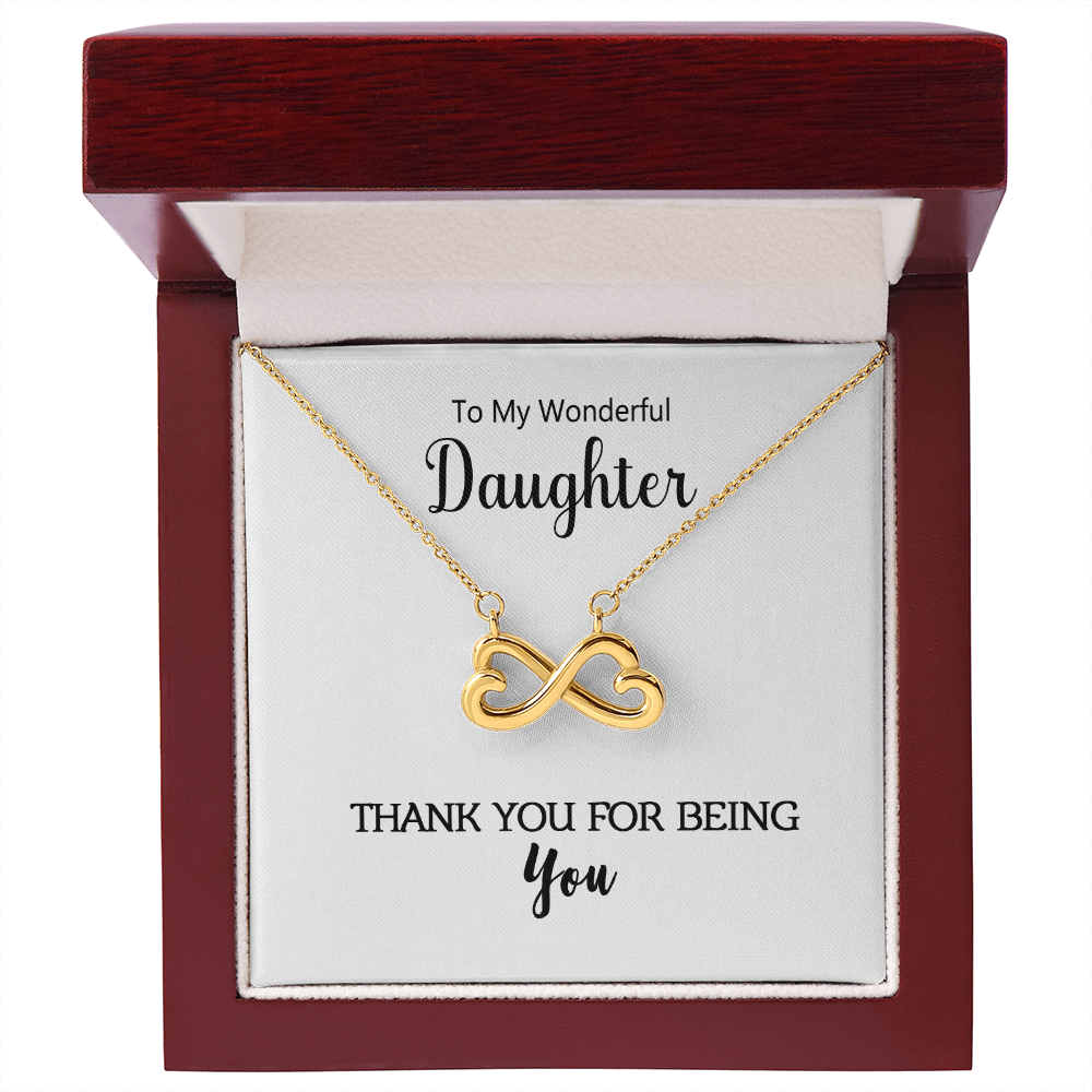 Infinite Love Necklace for daughter, heart-shaped infinity pendant