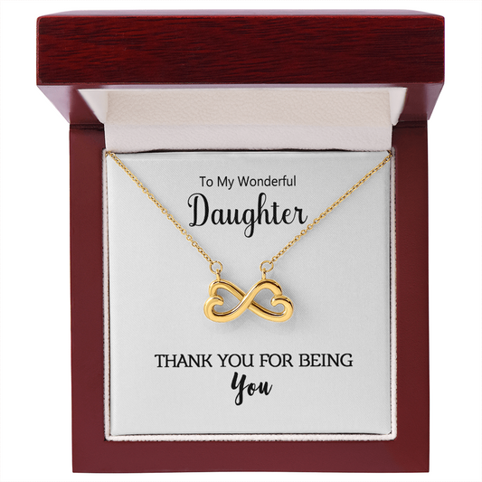 Infinite Love Necklace for daughter, heart-shaped infinity pendant