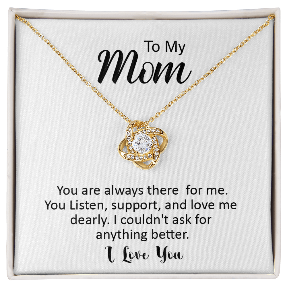 The Love Knot Necklace presented in a keepsake gift box