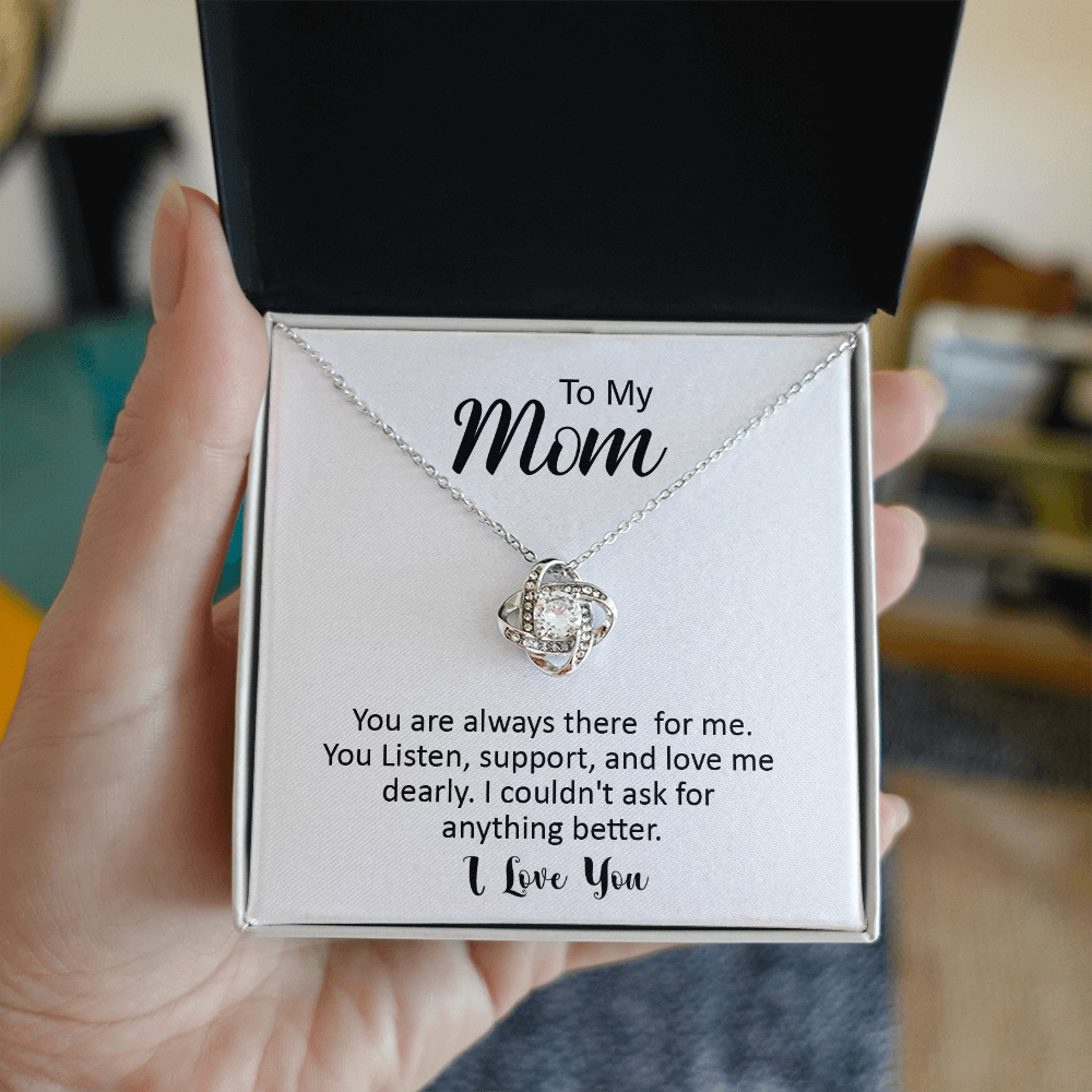 Love Knot Necklace shown in 18K yellow gold finish