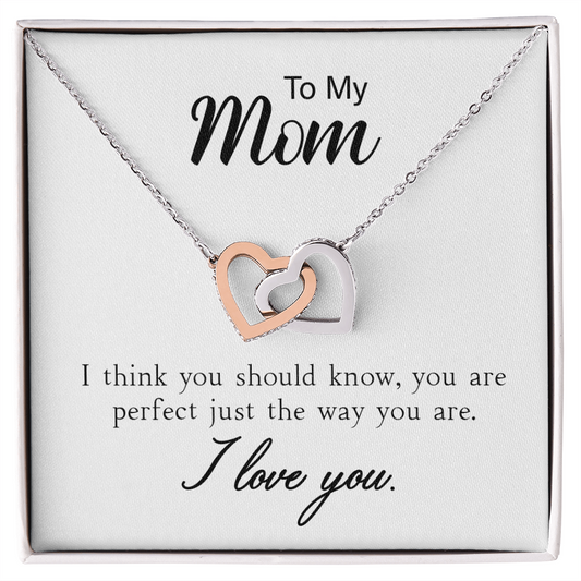 Bound Hearts pendant with cubic zirconia, close-up