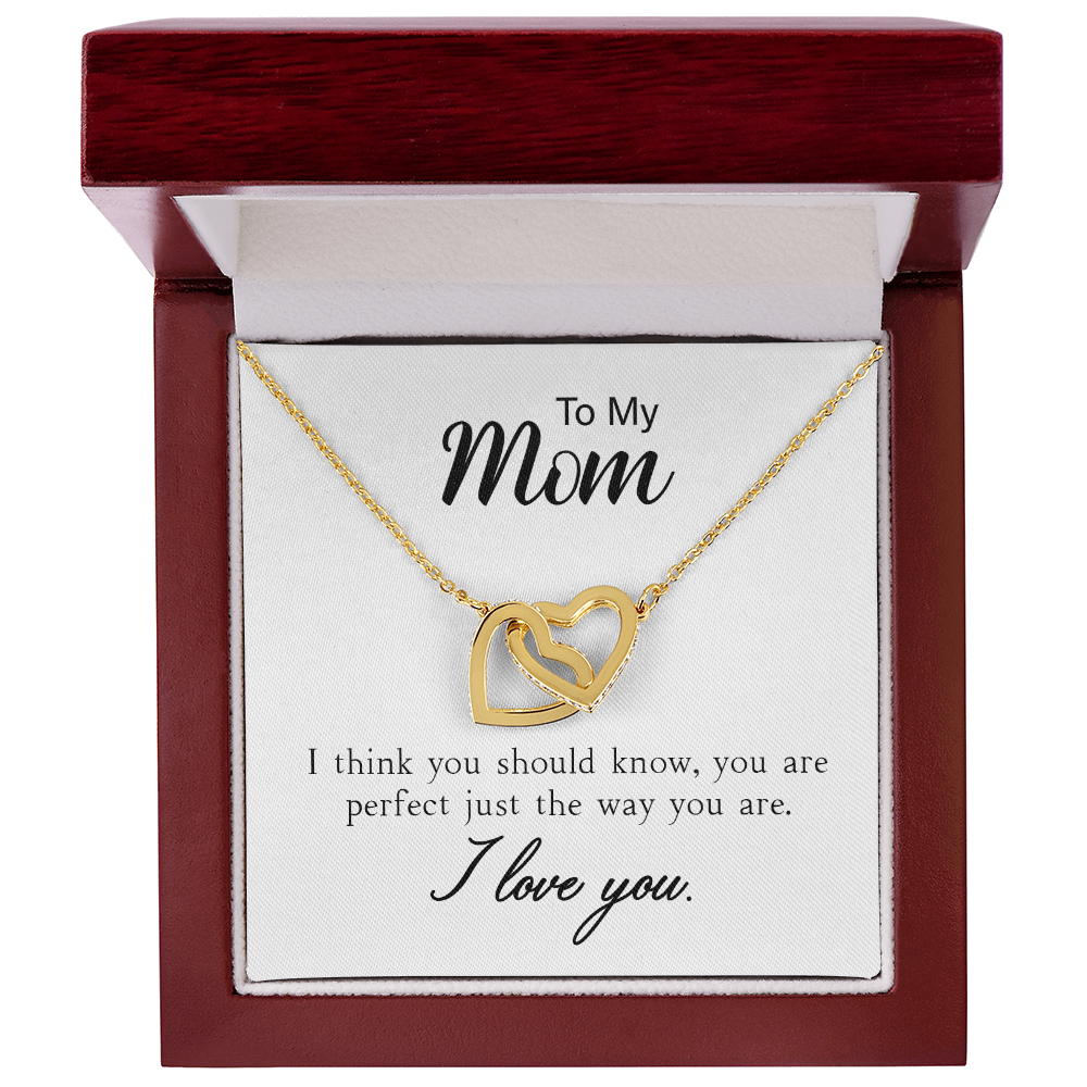 Woman wearing the Bound Hearts Necklace