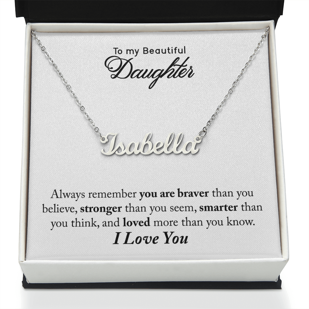 Custom Name Necklace in gold finish
