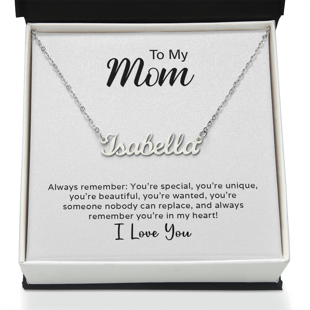 Custom Name Necklace in gold finish