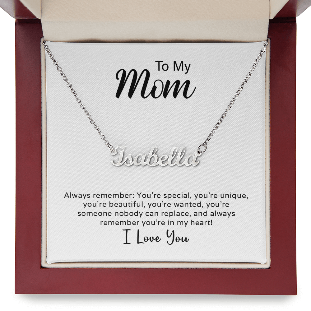 Custom Name Necklace for mom, styled look