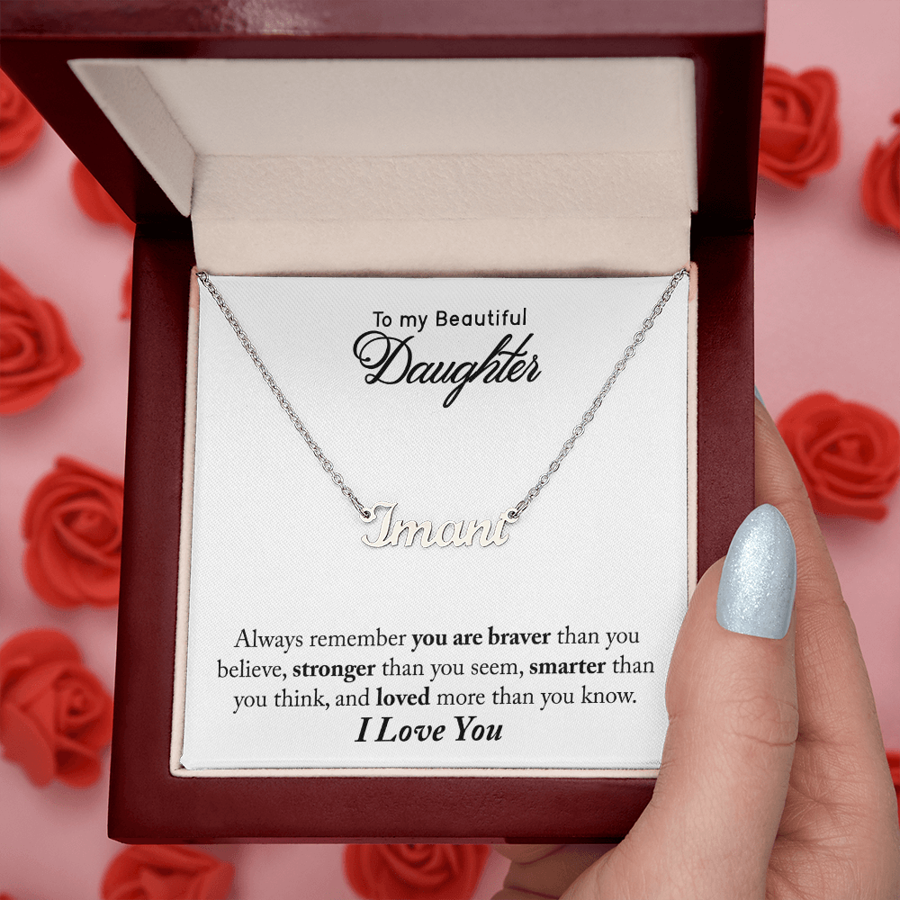 Custom Name Necklace for daughter, styled look