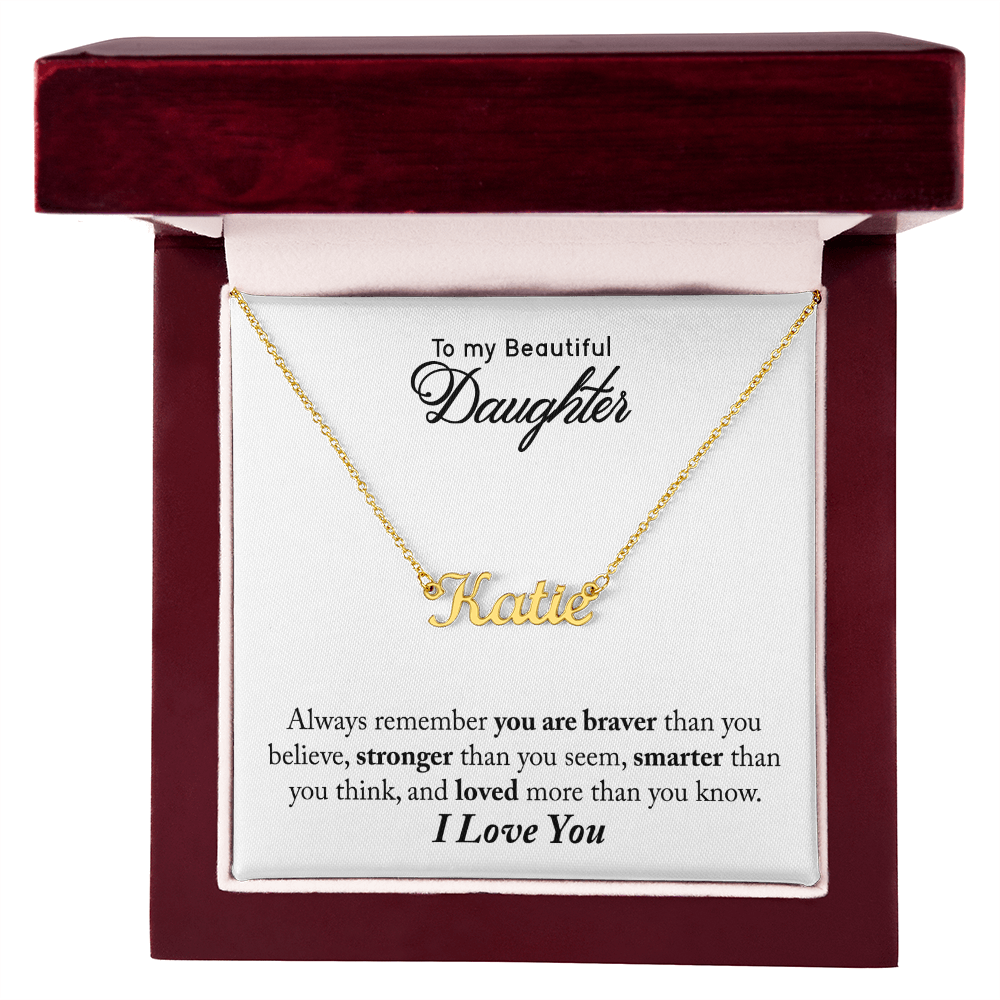 Custom Name Necklace gift for daughter