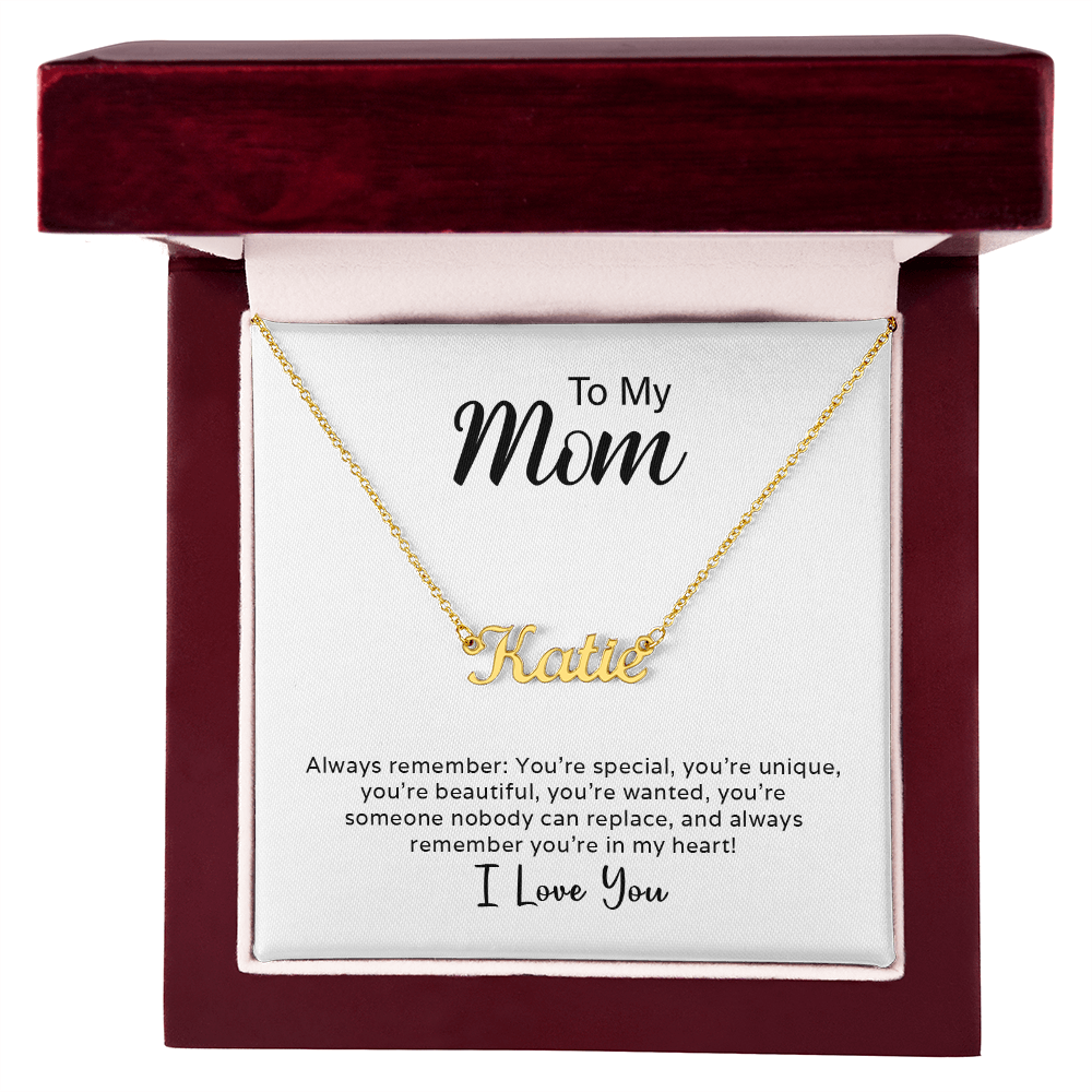 Custom Name Necklace gift for mom
