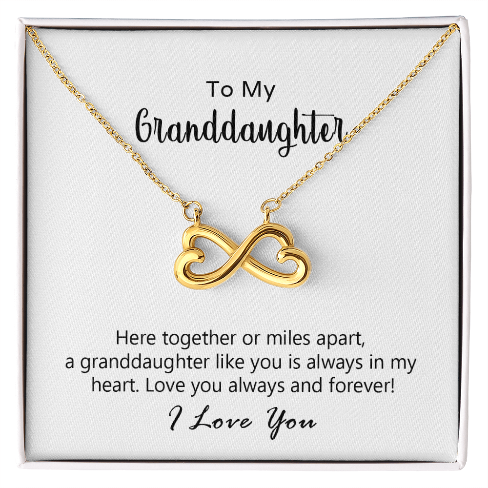 Infinite Love Necklace in 18K yellow gold finish